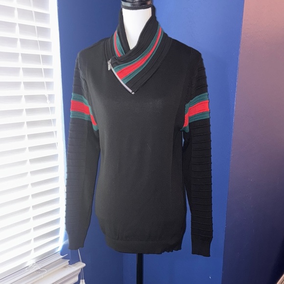 LCR Black Edition Men’s Black Cowl Neck Sweater XL - Picture 1 of 12